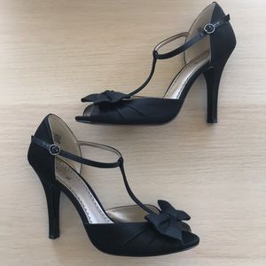 Satin Bow Tie D’Orsay Open Toe Stiletto